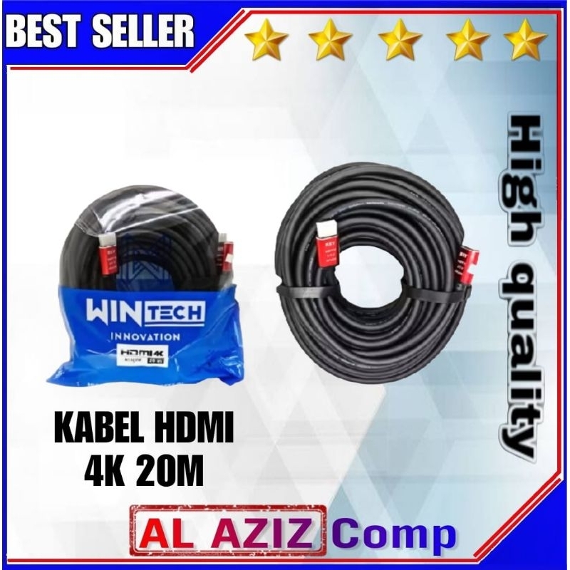 Jual Kabel Hdmi To Hdmi 4K Panjang 20 meter high quality | Shopee Indonesia