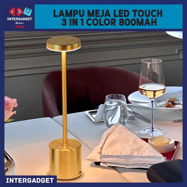 Jual Lampu Meja Hias LED Touch Table Lamp 3in1 Color 800mAh | Shopee ...