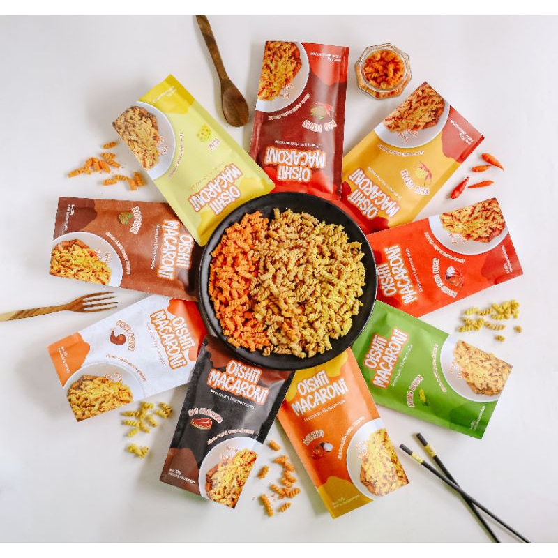 Jual Camilan / Snack Macaroni - Oishii Macaroni - 9 Varian Rasa - Netto ...