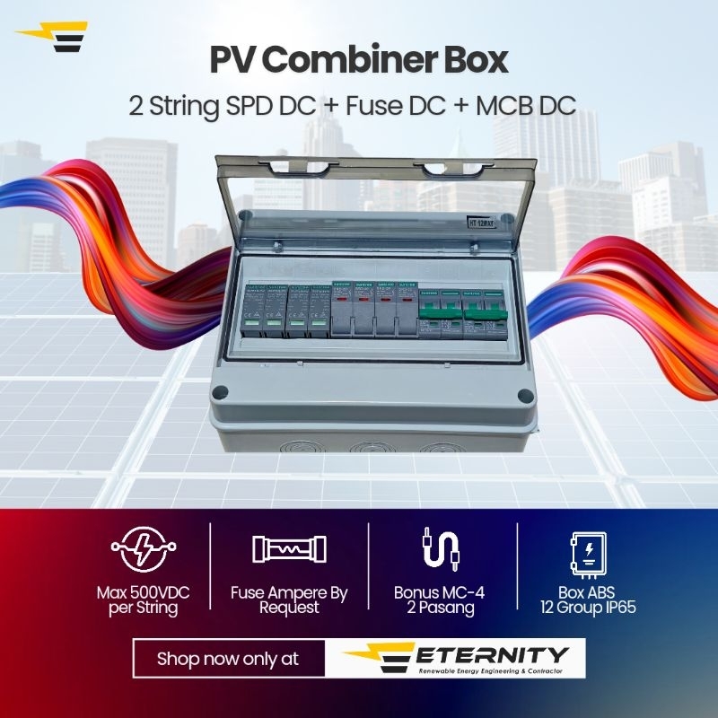 Jual PV Combiner Box - 2 String 500VDC - SPD Fuse MCB Lengkap | Shopee ...
