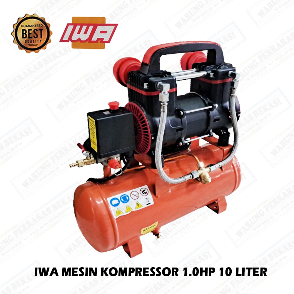 Jual Dual Input IWA Kompresor 1.0 HP 25L Mesin Kompressor Listrik 1HP ...