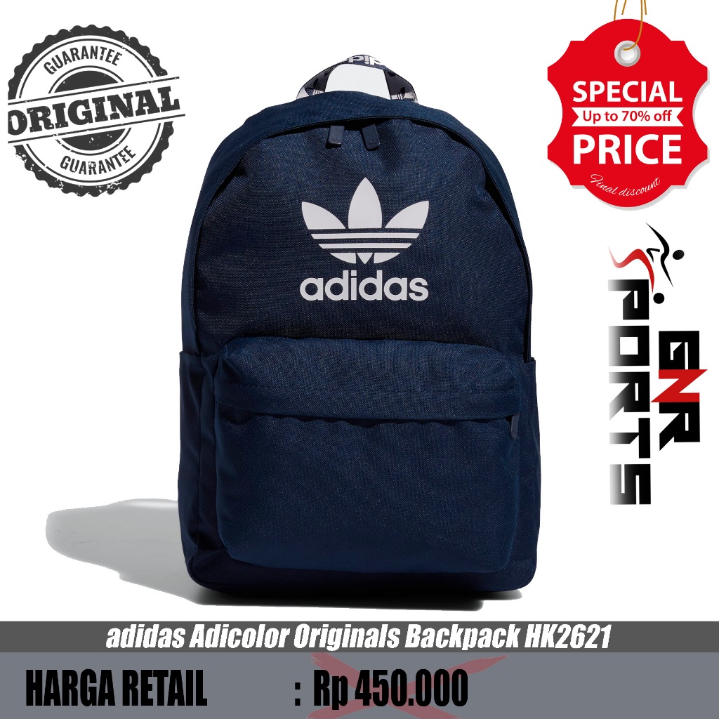 Jual Tas adidas Classic 3-Stripes Backpack Blue Original 100
