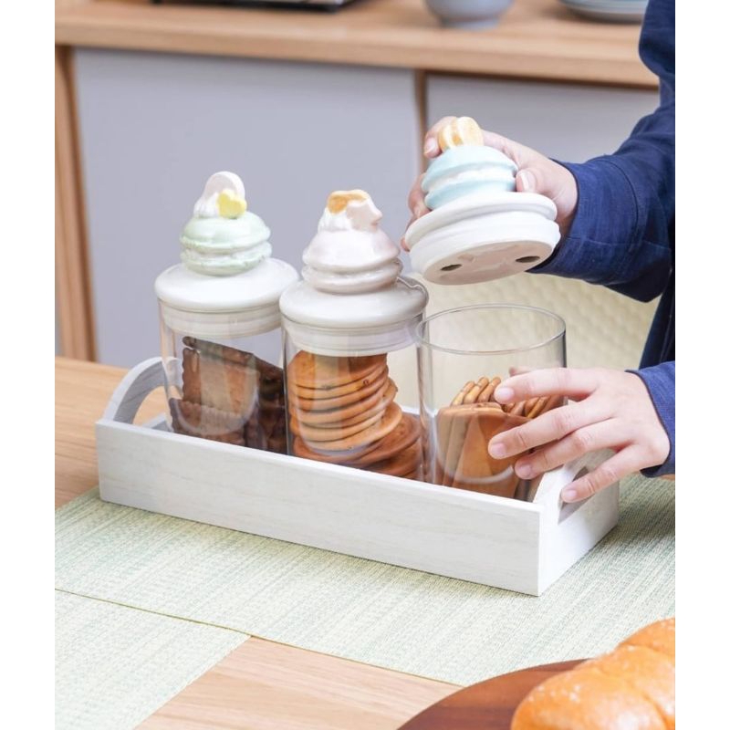 Jual INFORMA TOPLES MACAROON GLASS JAR SET 3// TOPLES KUE KERING ...