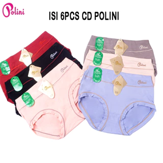 POLINI 6 & 3 PCS Celana Dalam Wanita Basic Bahan Super Soft 1282