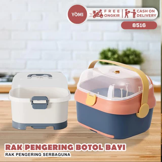 YOMI - Rak Pengering Botol Bayi Anak 8516/17 / Rak botol susu bayi / Perlengkapan Bayi / botol susu / Perlengkapan Bayi / Pengering Botol Gelas Serbaguna