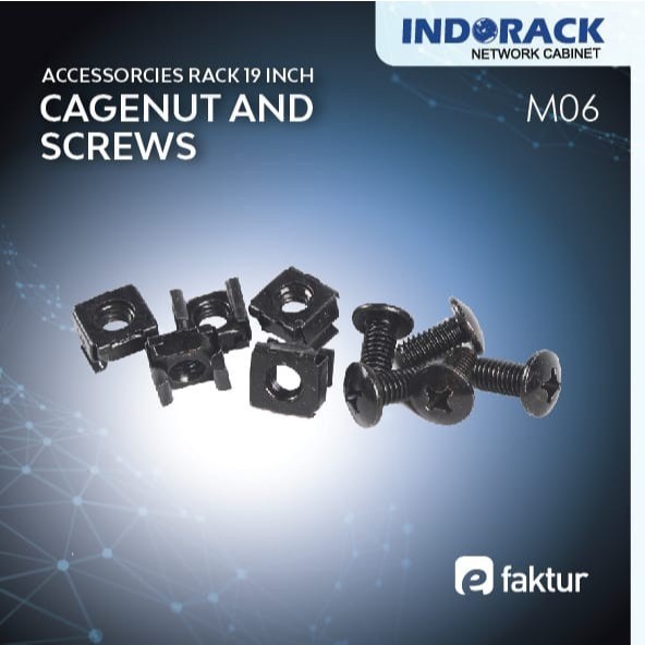 Jual Cage Nut and Screw Baut Rak Rack Server: M06 - ACCESSORIES RACK ...