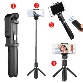 Tongsis Bluetooth Tripod R1 Holder 360 Derajat