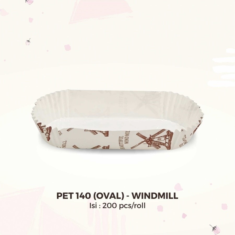 Jual Paper Cup Case Oval / Kap Roti ( Windmill ) - Isi 200pcs Per Roll ...