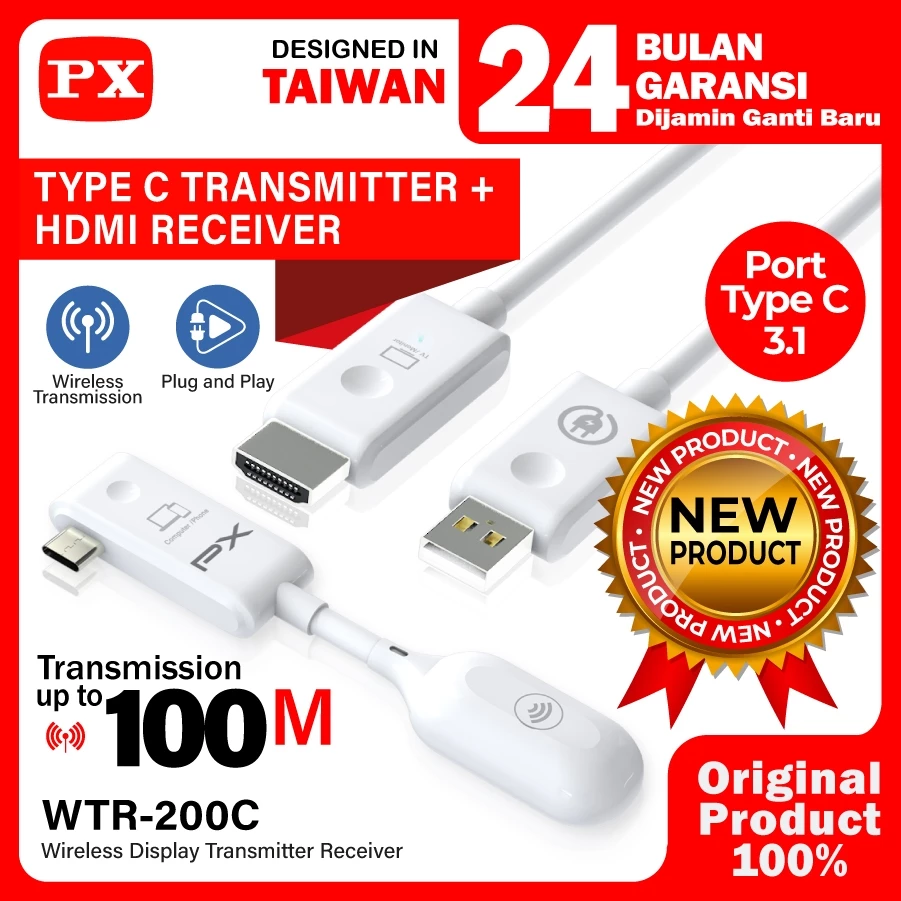 PX USB Type C to HDMI Wireless Transmitter Review: Solusi Presentasi & Meeting Tanpa Kabel yang Efisien