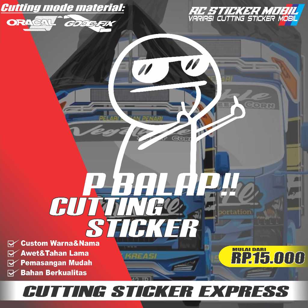 Jual Stiker kaca p balap stiker truk stiker pick up stiker mobil stiker ...