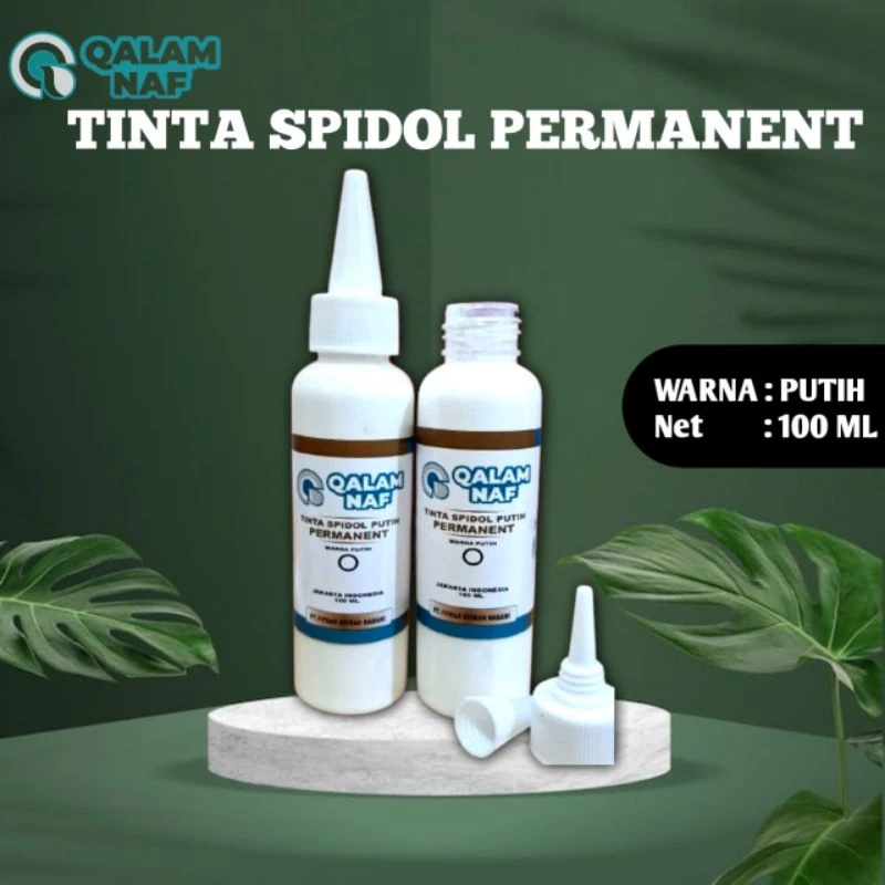 Tinta Spidol Permanen Warna Putih  100 ml Berkualitas Qalam Naf Tinta Permanen