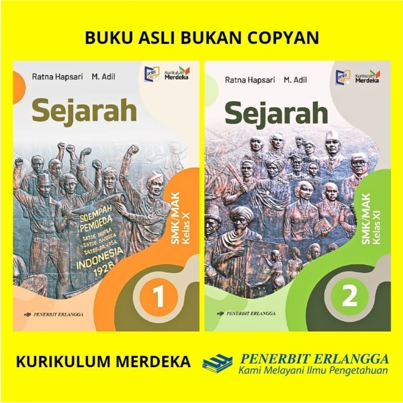 Jual SEJARAH KELAS 10 11 SMK PENERBIT ERLANGGA KURIKULUM MERDEKA - BUKU ...