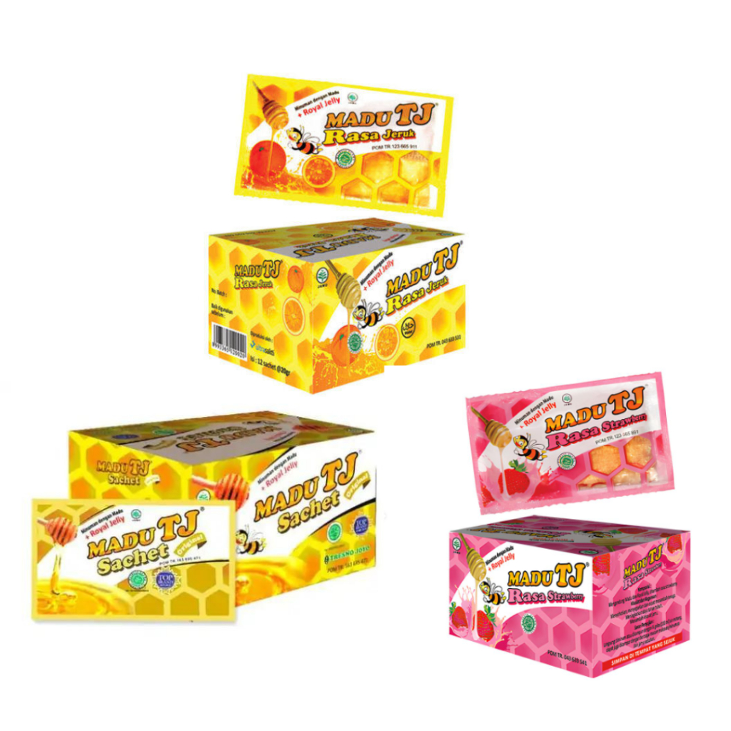 Jual Madu TJ Kemasan sachet Pilihan Rasa Original, Jeruk, Strawberry ...