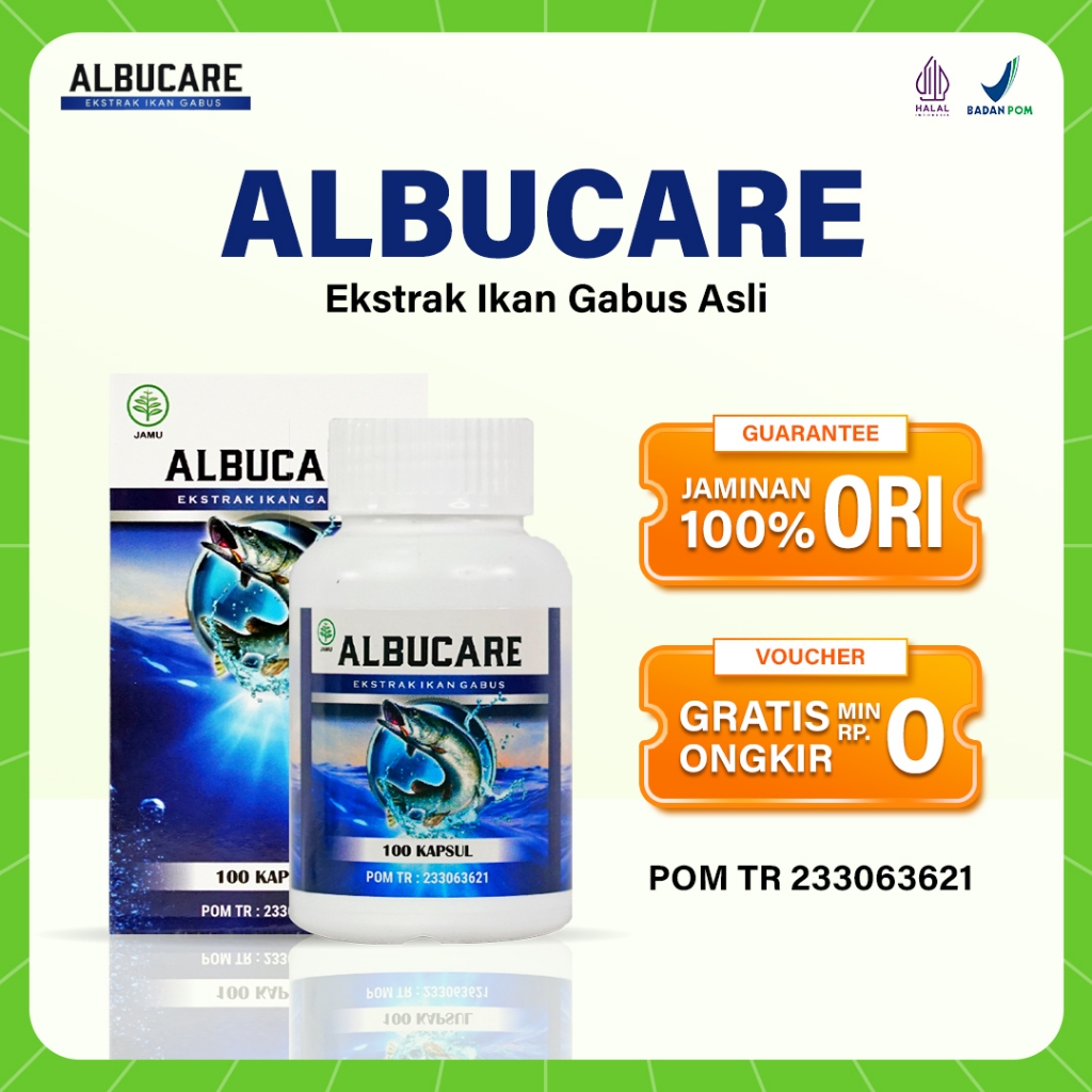 Jual Lanong Herbal - ALBUCARE KAPSUL Albumin Ikan Gabus Premium 100 ...