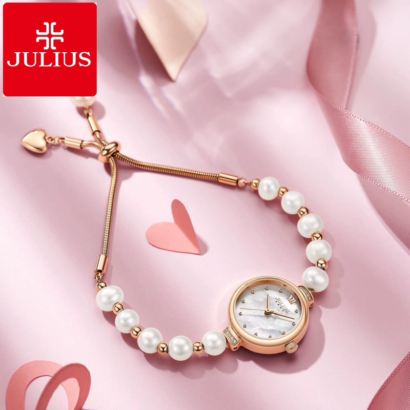 Jual Julius Original JA-1346 Jam Tangan Serut Mutiara Korea | Shopee ...