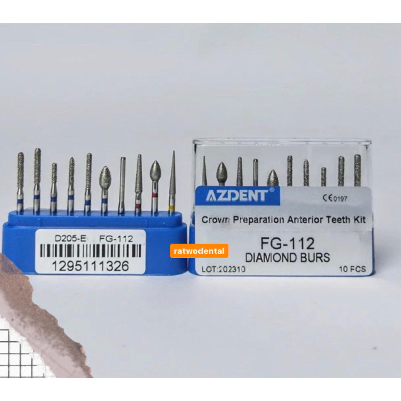 High Quality Dental Supply High Speed Fg Diamond Burs Kit Crown And Bridge Prepartion Lab Preparation Burs Kit Fg 4101