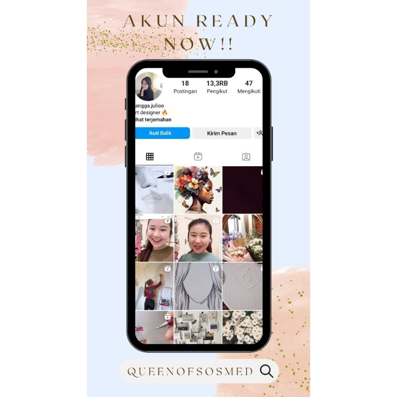Jual PROMO !! Akun Instagram 10K ++ Real Indonesia aktif permanen ...