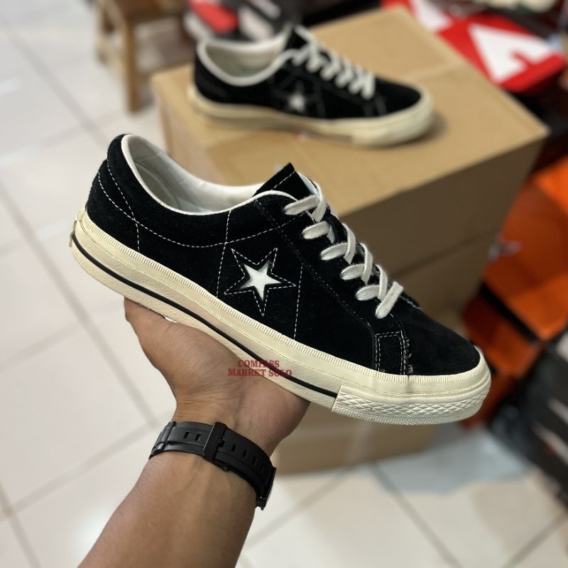 [ORIGINAL] CONVERSE ONE STAR MADE IN JAPAN CONVERSE ONE STAR J JAPAN OX  BLACK WHITE