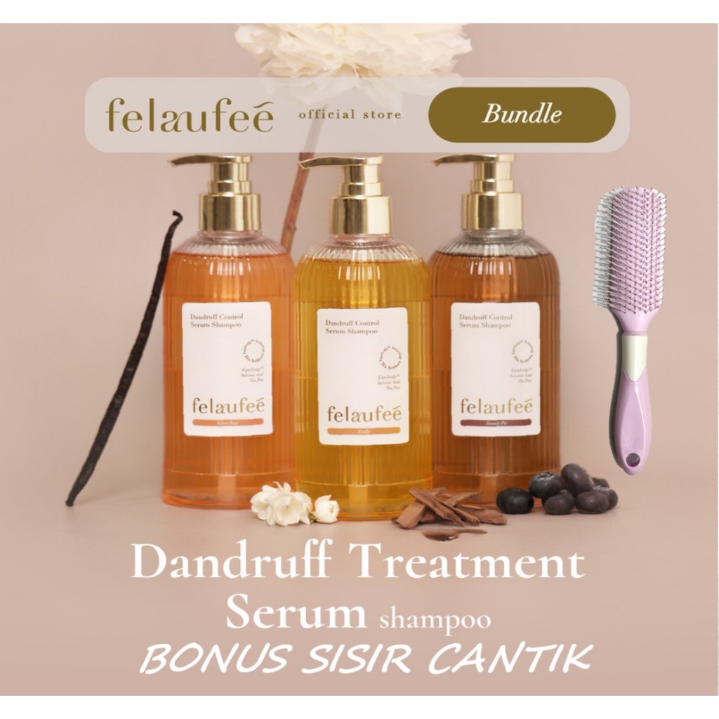 Jual FELAUFEE - Dandruff Treatment Serum Shampoo - Bundle 3 Varian ...