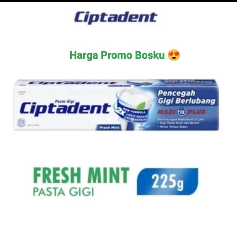 Jual Harga Promo Ciptadent Pasta Gigi Maxi Jumbo 225 gr fresh biru