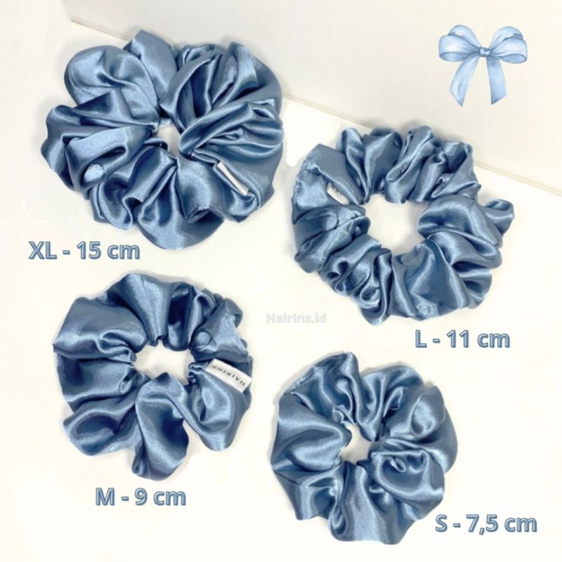 Jual scrunchie/ikat rambut satin silk premium || custom - HAIRINS ...