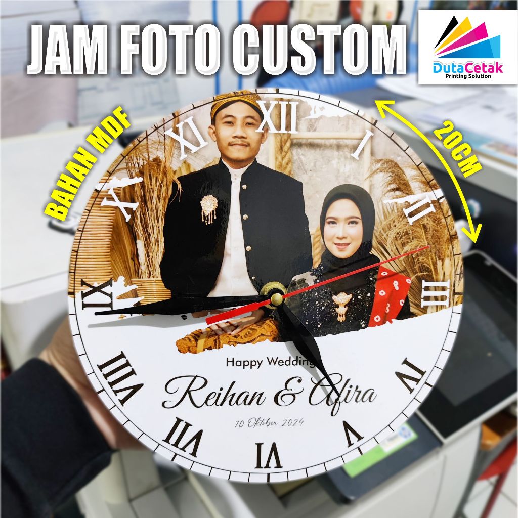 Jual Jam dinding Foto Custom Ukuran 20cm bahan MDF | Shopee Indonesia