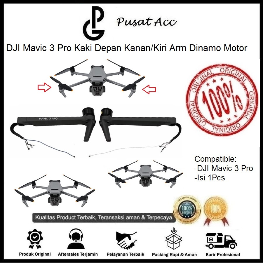 Module Bras Avant Droit Pour Drone DJI Mavic 3 Pro - Pièce De Rechange Neuve