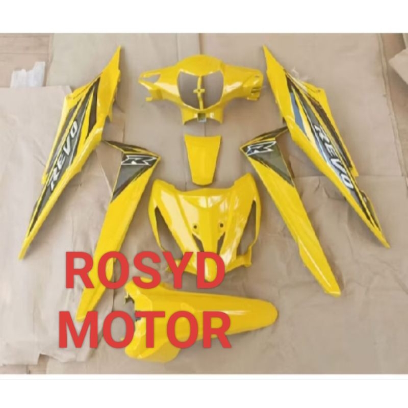 Jual cover bodi halus full set Honda Revo lama kuning | Shopee Indonesia