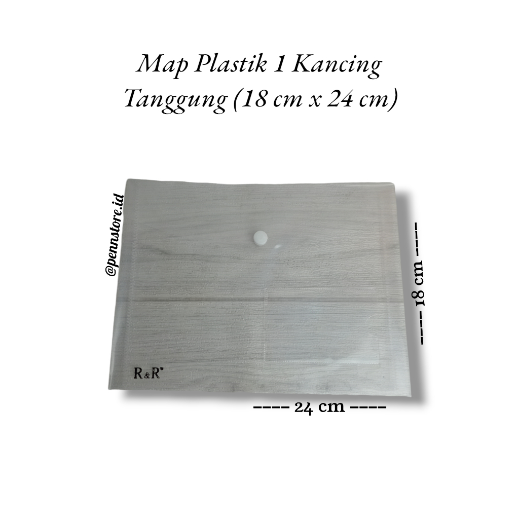 Jual (pcs) Map Plastik 1 Kancing ukuran setengah folio / seukuran buku ...