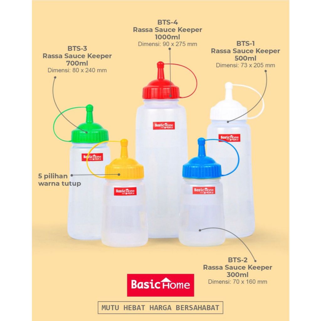 Jual BOTOL KECAP/ BOTOL SAUS LION STAR BASIC HOME RASSA SAUCE KEEPER ...