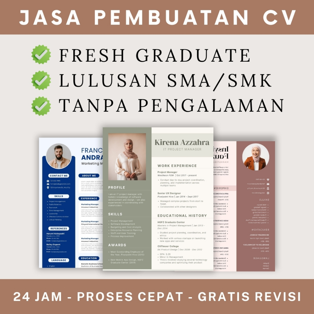 Jasa CV Lamaran Kerja | Jasa Pembuatan CV Surat Lamaran Kerja | Jasa Buat CV | Jasa Desain CV Profesional