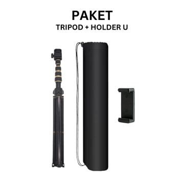 Tripod 2 In 1 Metal 2.1 Meter New Version Besi Tongsis Stand HP Kamera Foto Video Live Streaming