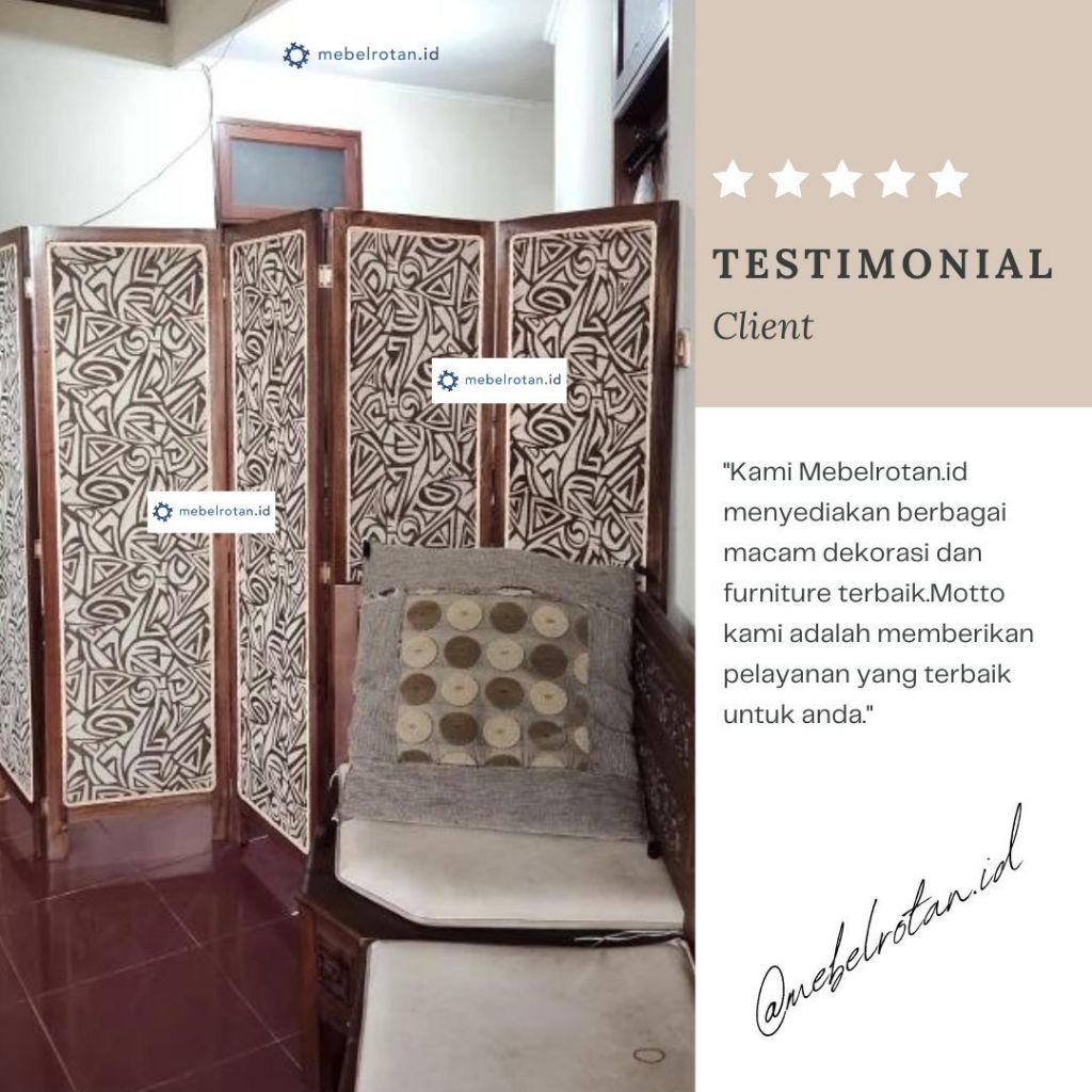 Jual SKETSEL KAYU BATIK 4 DAUN | PEMBATAS PENYEKAT RUANGAN | WOOD ...