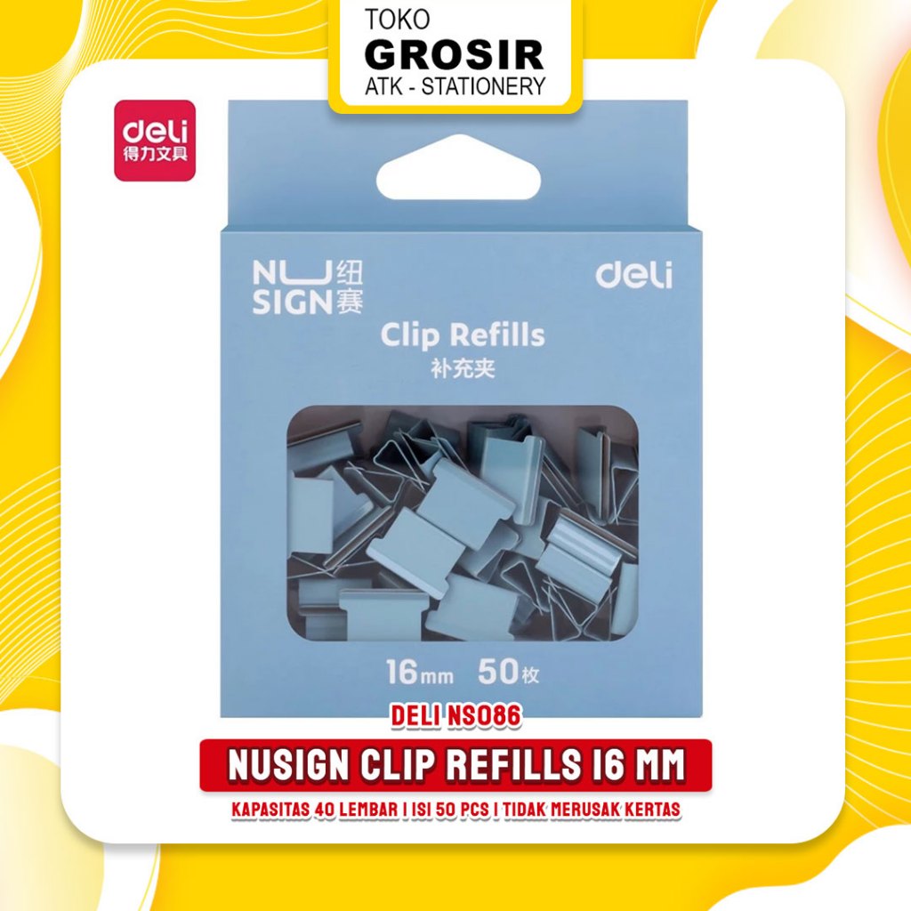 Jual Nusign Fastener Clip Refill / Refill Binder Clip / Isi Penjepit ...