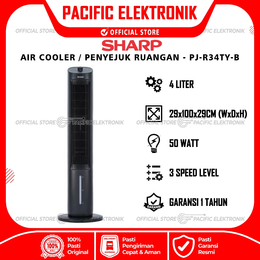 Jual Air Cooler Sharp PJ-R34TY-B / PJR34TY / 34TY | Shopee Indonesia