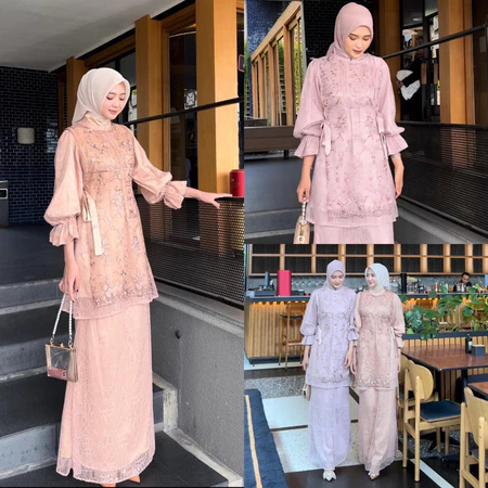 Jual ZEEYA SET 3 IN 1 ( ATASAN + ROK + OUTER VEST ) ONE SET BAJU PESTA ...