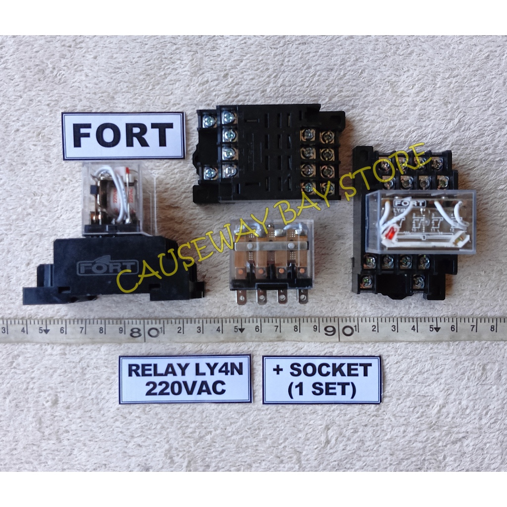 Jual Relay LY4N 220VAC + SOCKET FORT | Shopee Indonesia