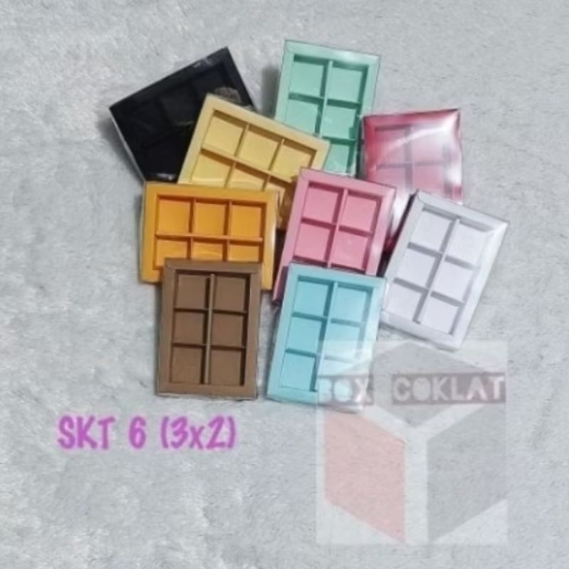 Jual Box Coklat LEMBARAN Sekat 6(3x2)/ Kotak Coklat/ Kotak Kue | Shopee ...