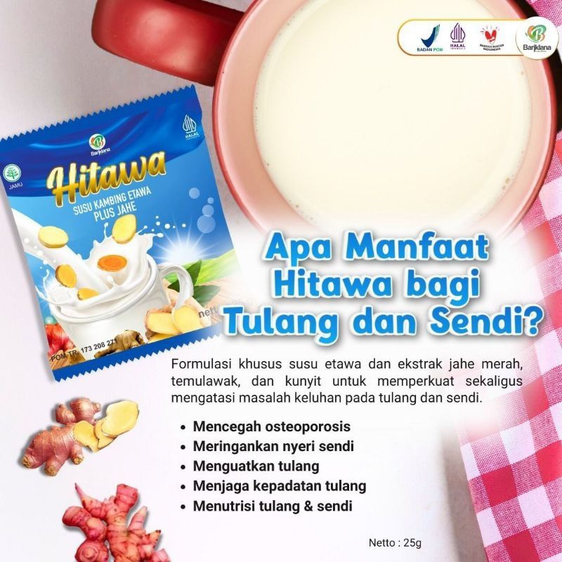 Jual HITAWA SUSU KAMBING ETAWA PLUS HERBAL, KEMASAN SACHET 1 BOX ISI 40 ...