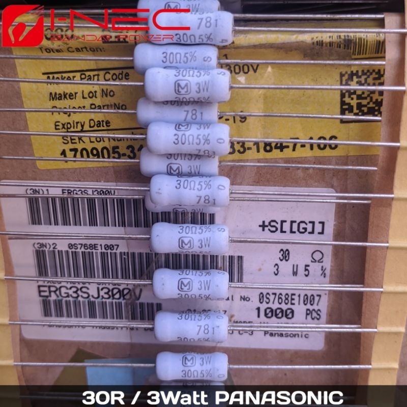 Jual Resistor 30R / 3watt Panasonic (1pcs) | Shopee Indonesia
