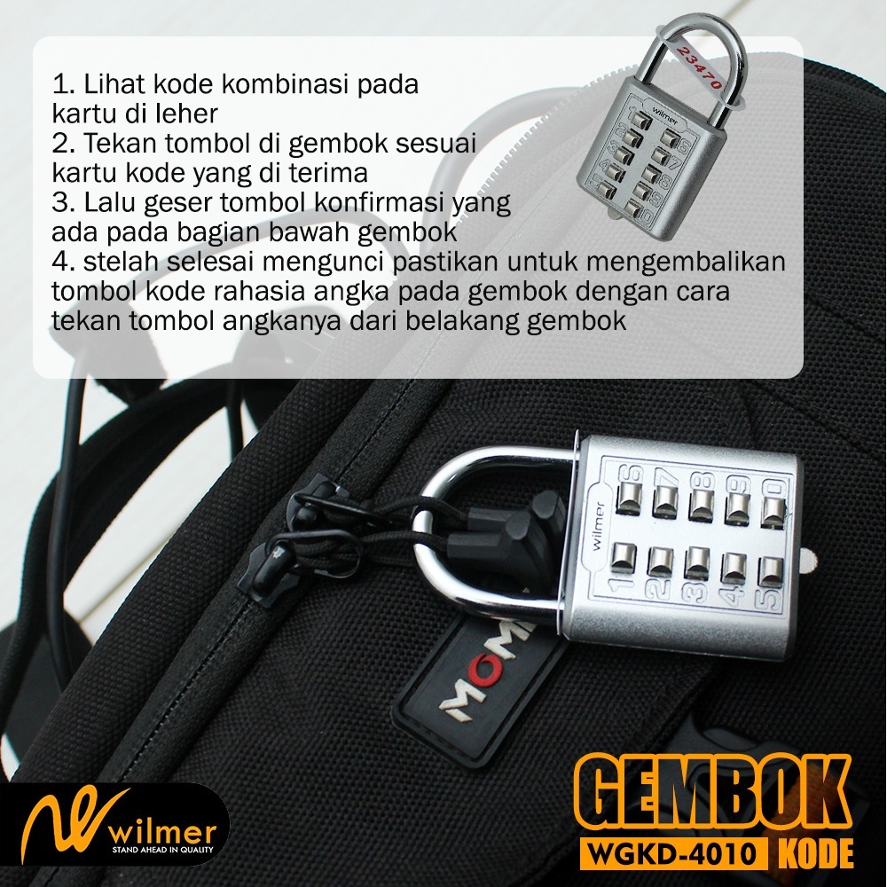 Jual Gembok Kombinasi Pin Nomor Angka 10 Digit Ukuran 40mm untuk Pintu ...
