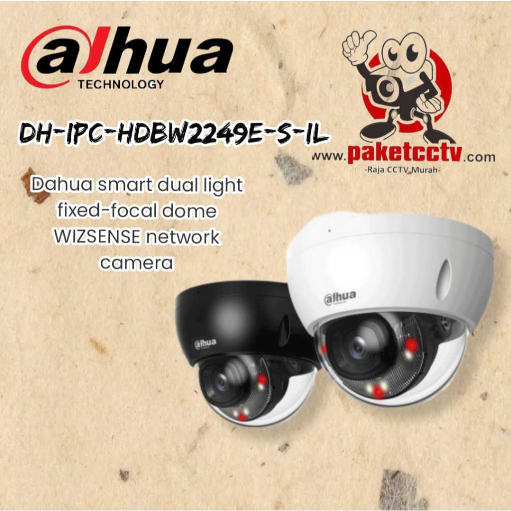 Jual D@HUA Cctv DH-IPC-HDBW2249E-S-IL 2MP Smart Dual Light Fixed focal ...