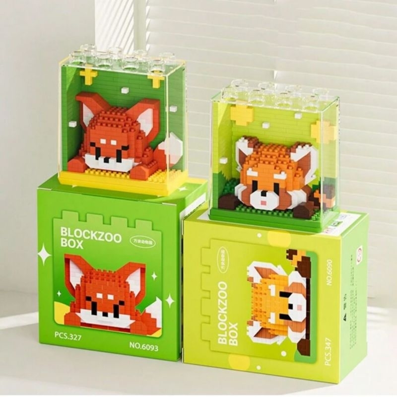 Jual BlockzooBox Animal Building Block , Pig Tiger Capybara Elephant ...