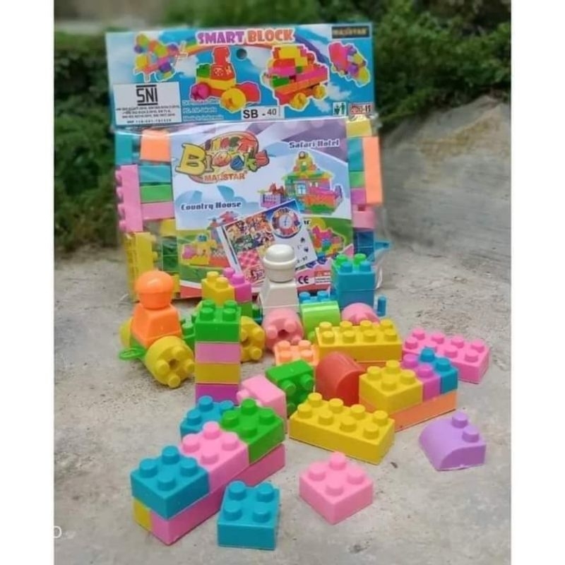 Jual Mainan Edukasi Anak Lego Block Isi -+ 40 Pcs | Shopee Indonesia