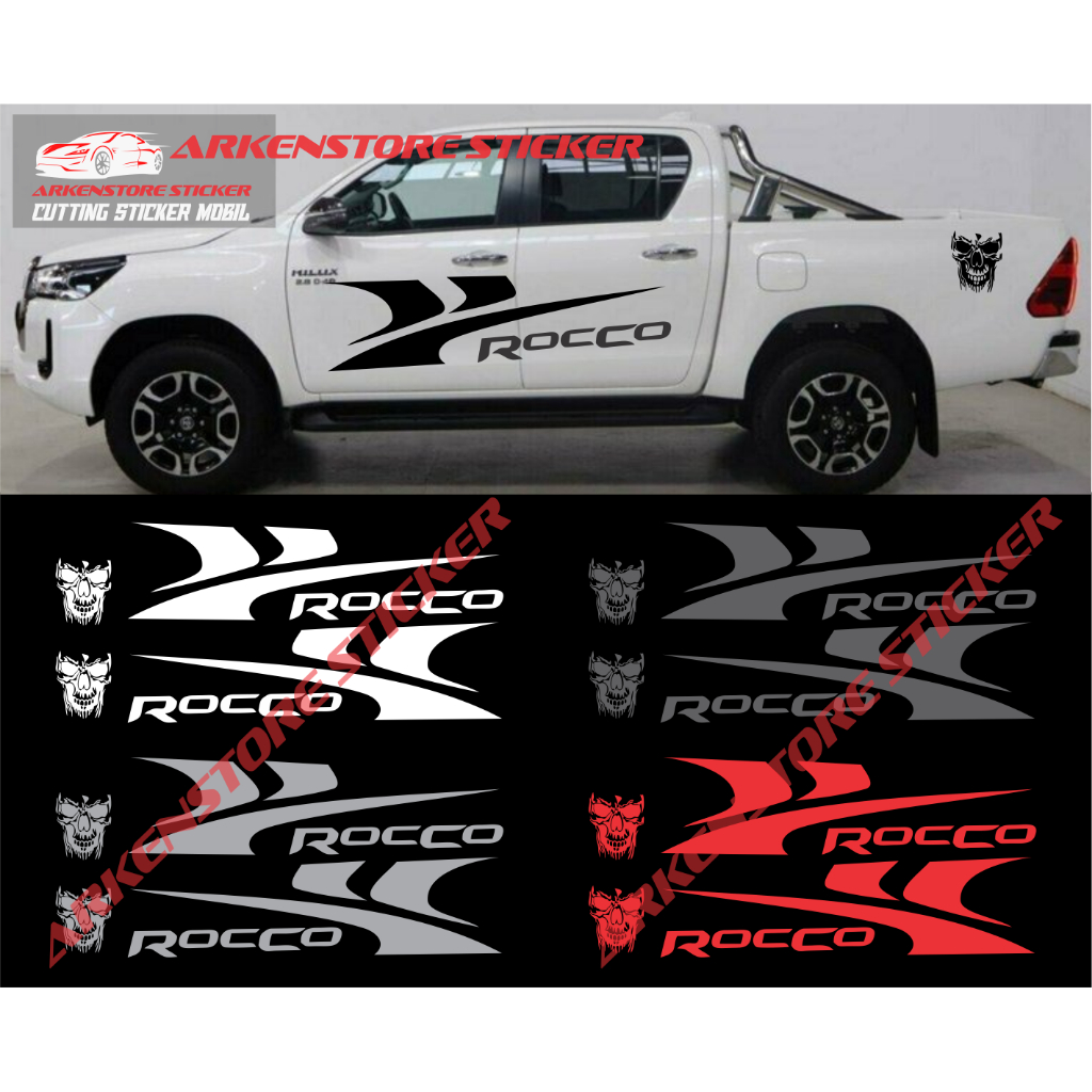 Jual cutting sticker mobil ROCCO striping sticker mobil toyota hilux ...