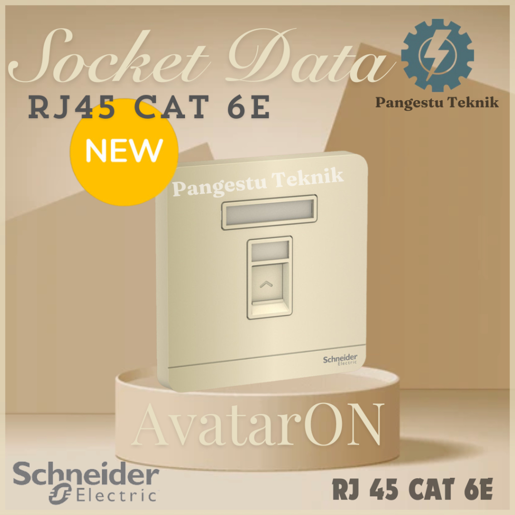 Jual Schneider Data Socket RJ45 CAT6E / AvatarOn Gold | Shopee Indonesia