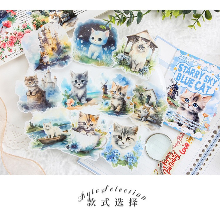 Jual Stiker Kucing DIY Case HP Cloudy Cat Sticker Stiker Karakter ...