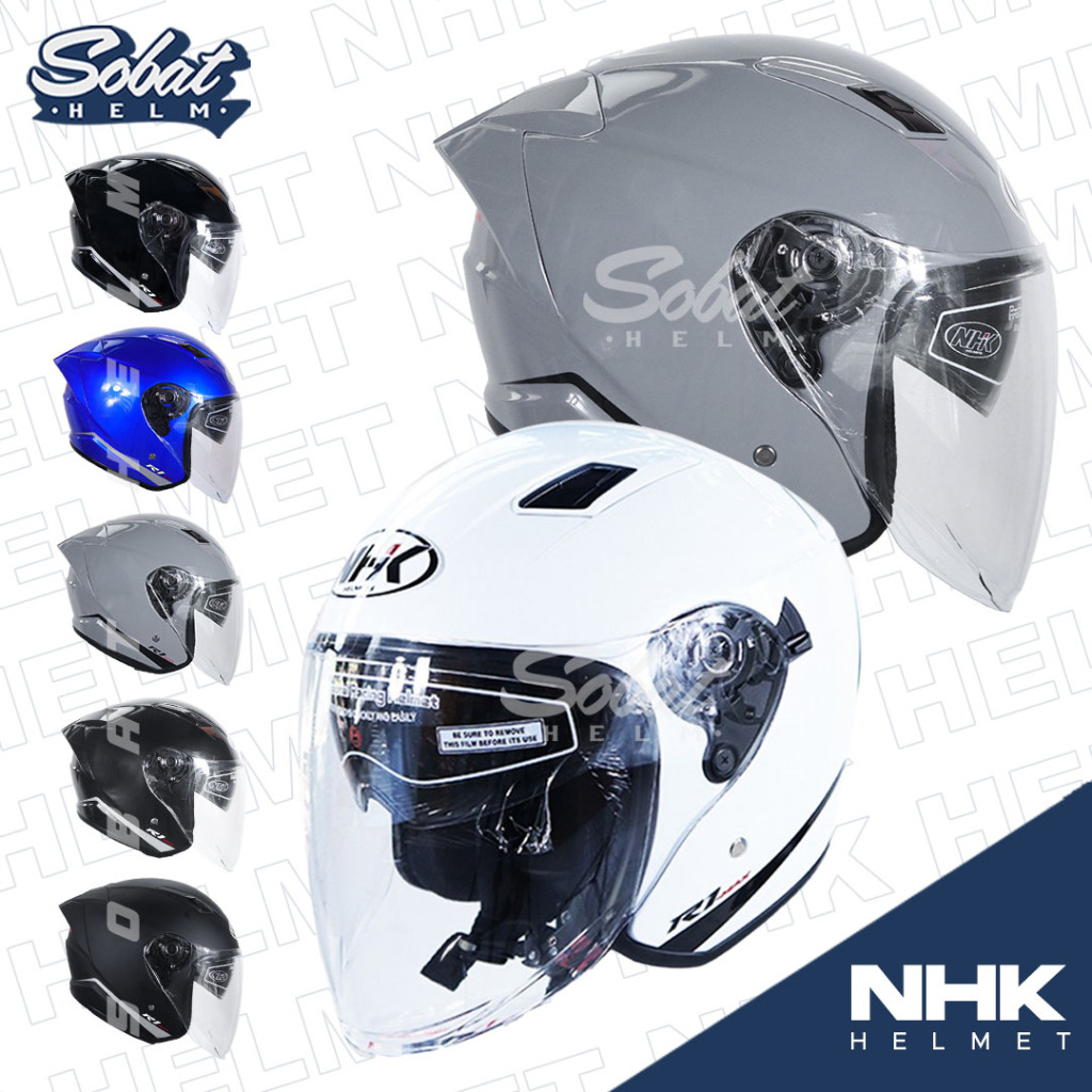 Jual Helm NHK R1 MAX Solid Helm Half Face SNI | Shopee Indonesia