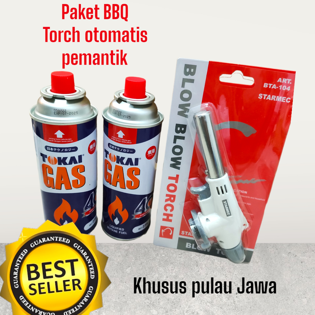 Jual paket gas torch dan 2 gas portable / gas set portable praktis ...