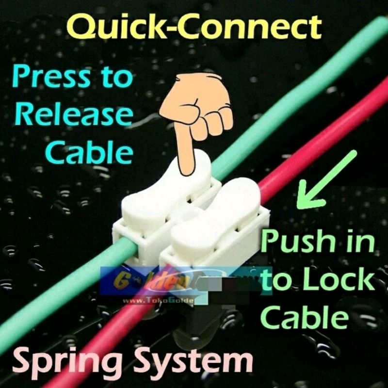 Jual Quick Connect 2 Wire Alat Penyambung Kabel Listrik Connector ...